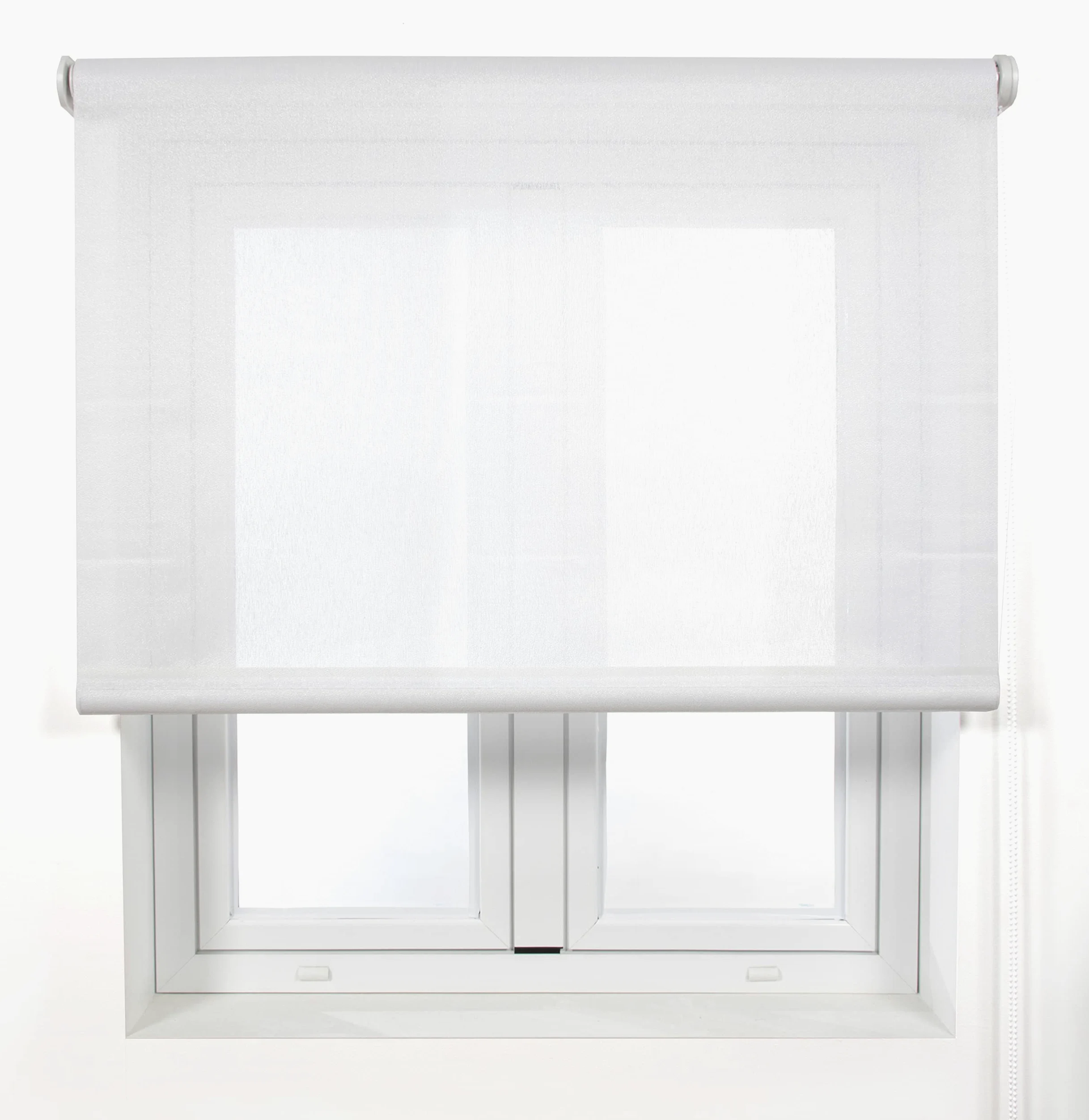Blindecor Belmont Store Enrouleur Tissu translucide Blanc 150 x 270 cm