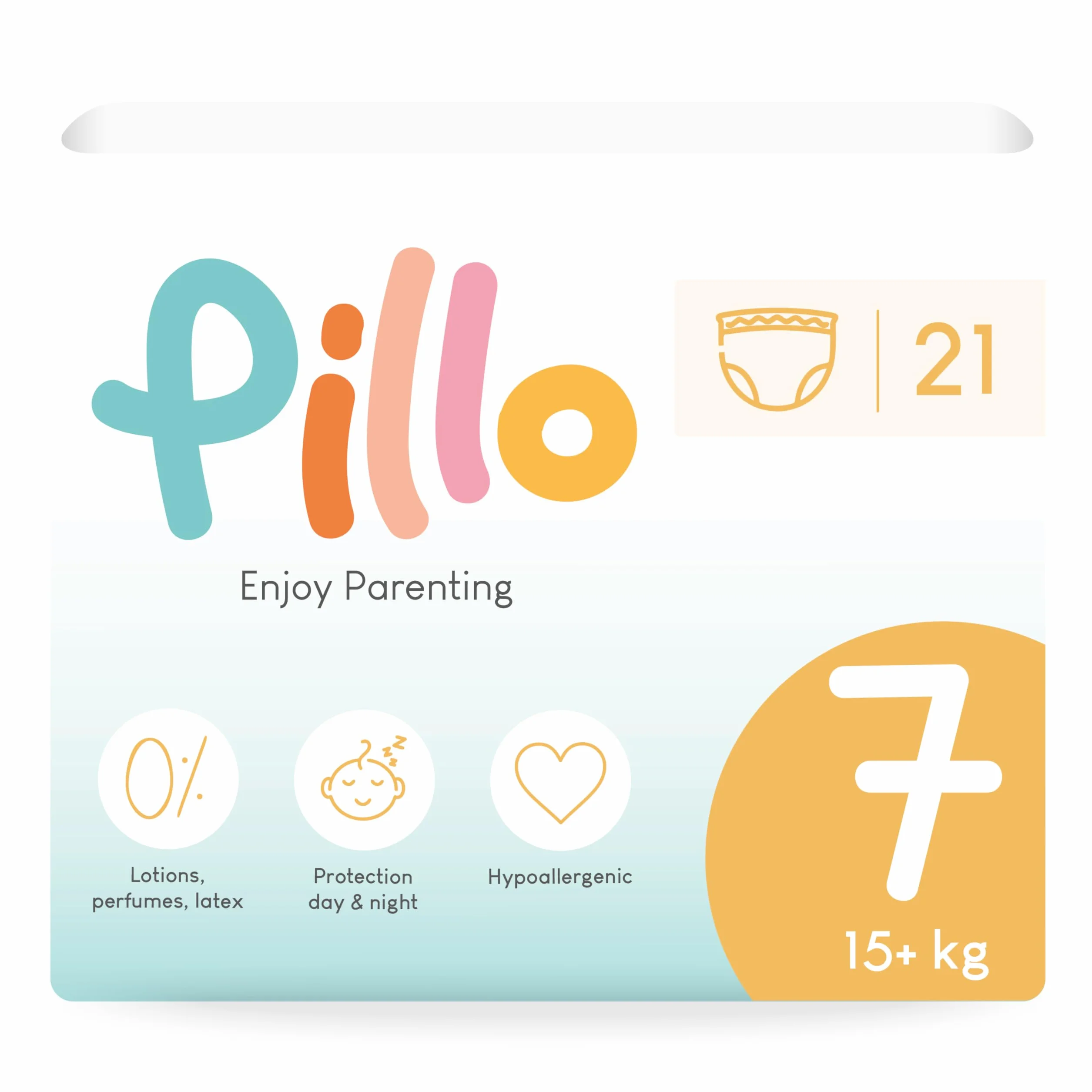 Pillo Couche Culotte Taille 7 XXL 15+ kg Paquet de 21 Couches Bébé