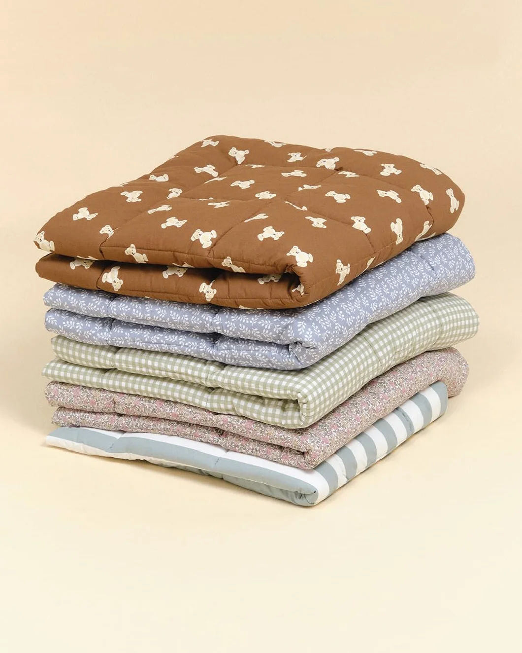 molis&co. Tapis de Jeu pour bébé 120 x 120 cm Pliable Oeko-TEX 100 Bleu