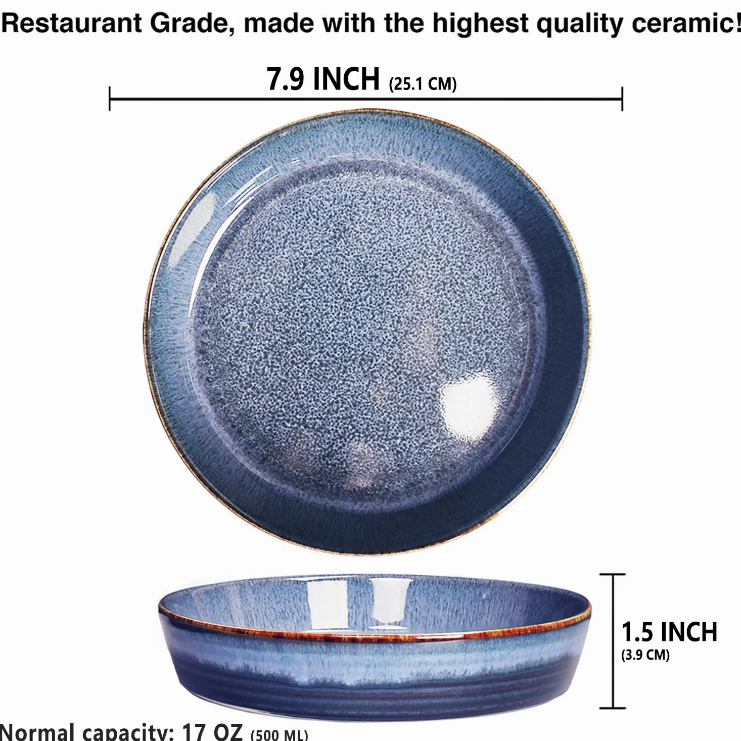 Lot de plats à gratin en porcelaine - Passe au micro-ondes et au four - Pour lasagnes et cordonniers - 481,9 g (20 cm)