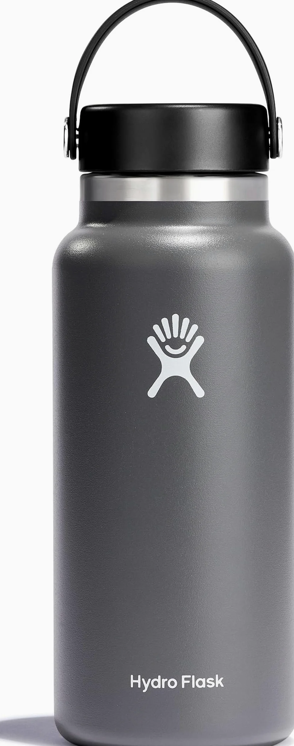 HYDRO FLASK - Gourde Isotherme 946 ml (32 oz) - Bouteille Inox à Isolation Sous Vide - Bouchon Antifuite et Revêtement par Poudre - Ouverture Large - Stone