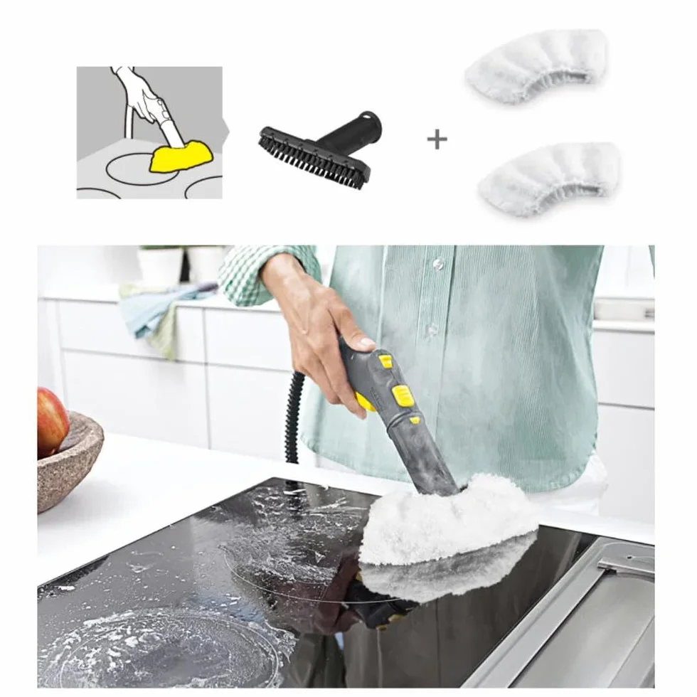 Brosse à main Bonnettes de nettoyage à vapeur pour Kärcher SC1 SC2 SC3 SC4 SC5 Easyfix