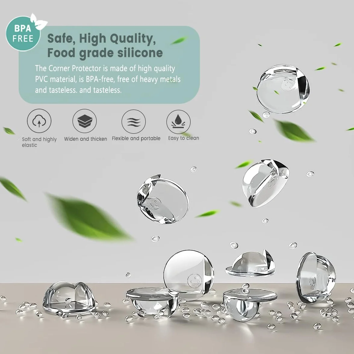 FUHOMI 24PCS Coin de Table Protection Bebe Protege Meuble Bébé Angle de Table avec Colle Améliorée