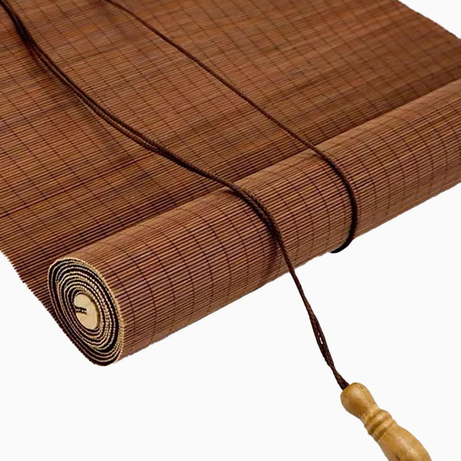 Rideau en Bambou Abat-Jour en Roseau Enroulable, Naturel, Rideaux De Protection, Rideau en Bambou Tissé À La Main, Stores De Patio Pare-Soleil, Stores D'intimité Enroulables Extérieurs (Color : C, S