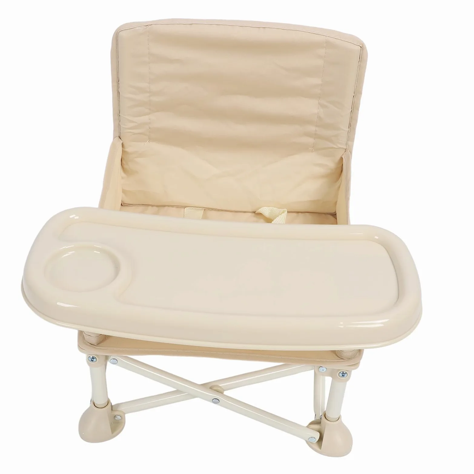 Chaise de bébé Portable, Siège d'appoint Pliable au Design Simple, Chaise Haute de Voyage avec Plateau pour Table à Manger, Camping, Plage, Tabouret d'extérieur pour Tout-petits