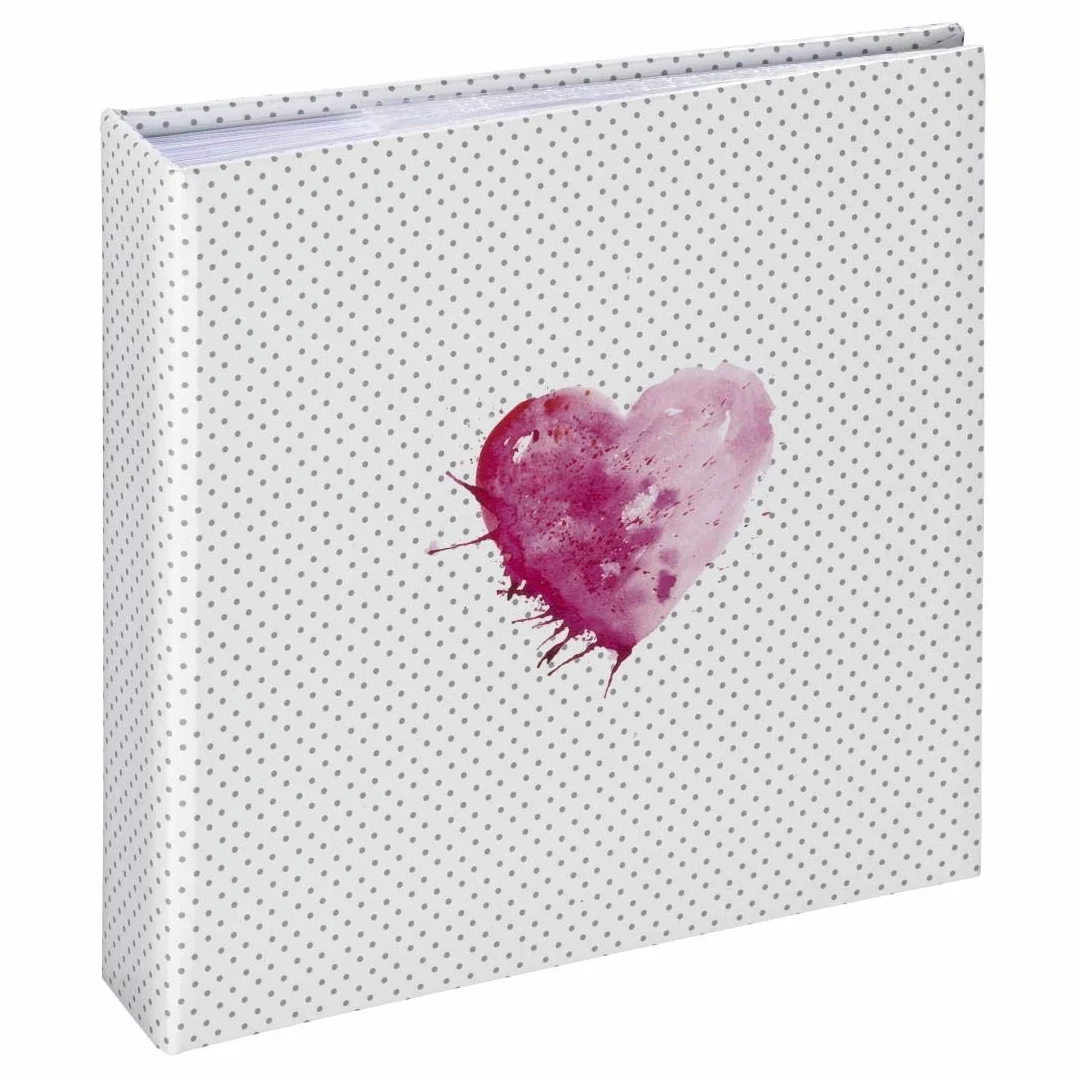 Hama Album traditionnel Lazise 22,5 x 22 cm 200 photos 10 x 15 cm 100 pages Blanc/Noir/Rose