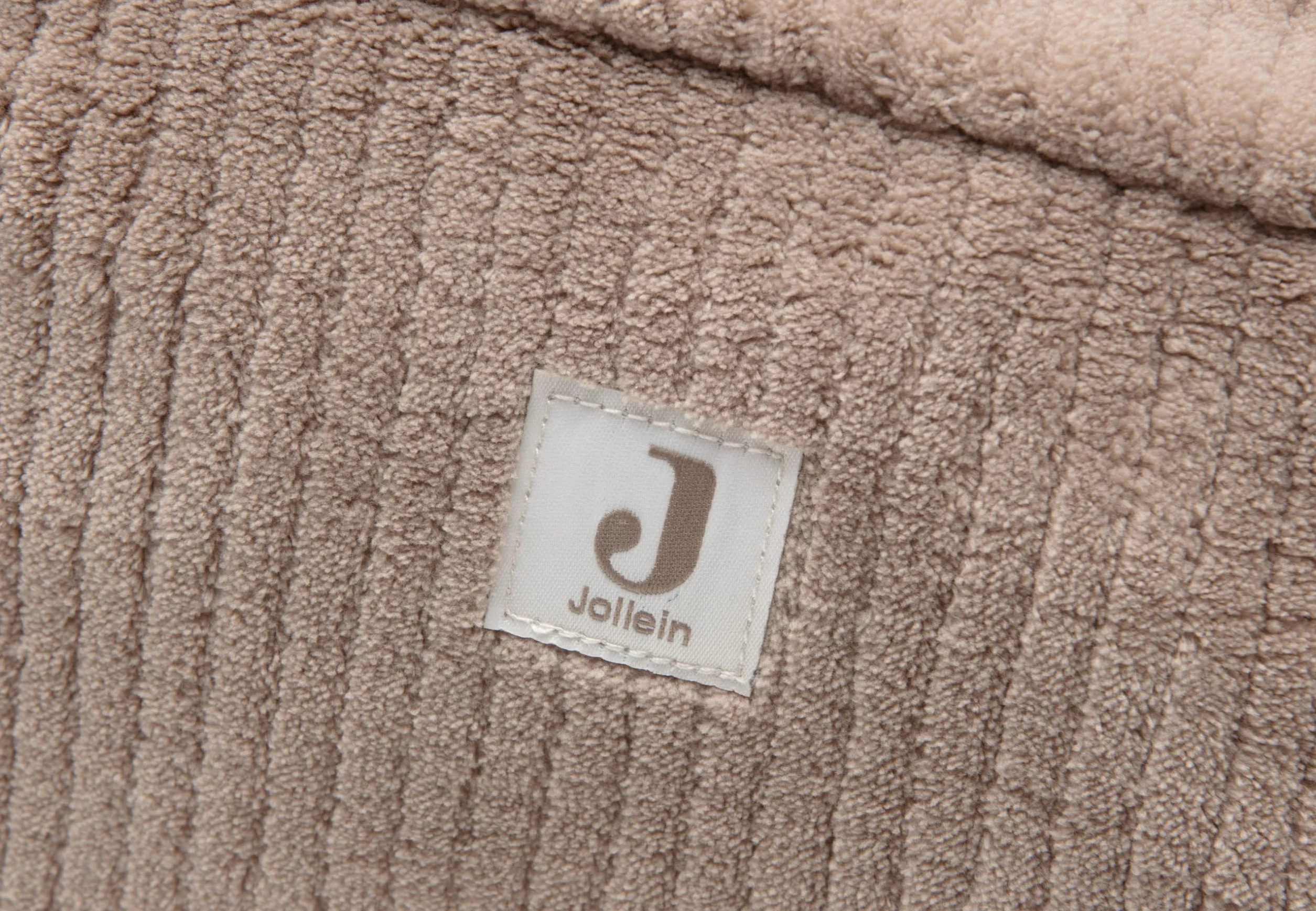 Jollein Trousse Bébé Cloudy Rib Milky Coffee Pochette de Toilette Bébé Fermeture Éclair