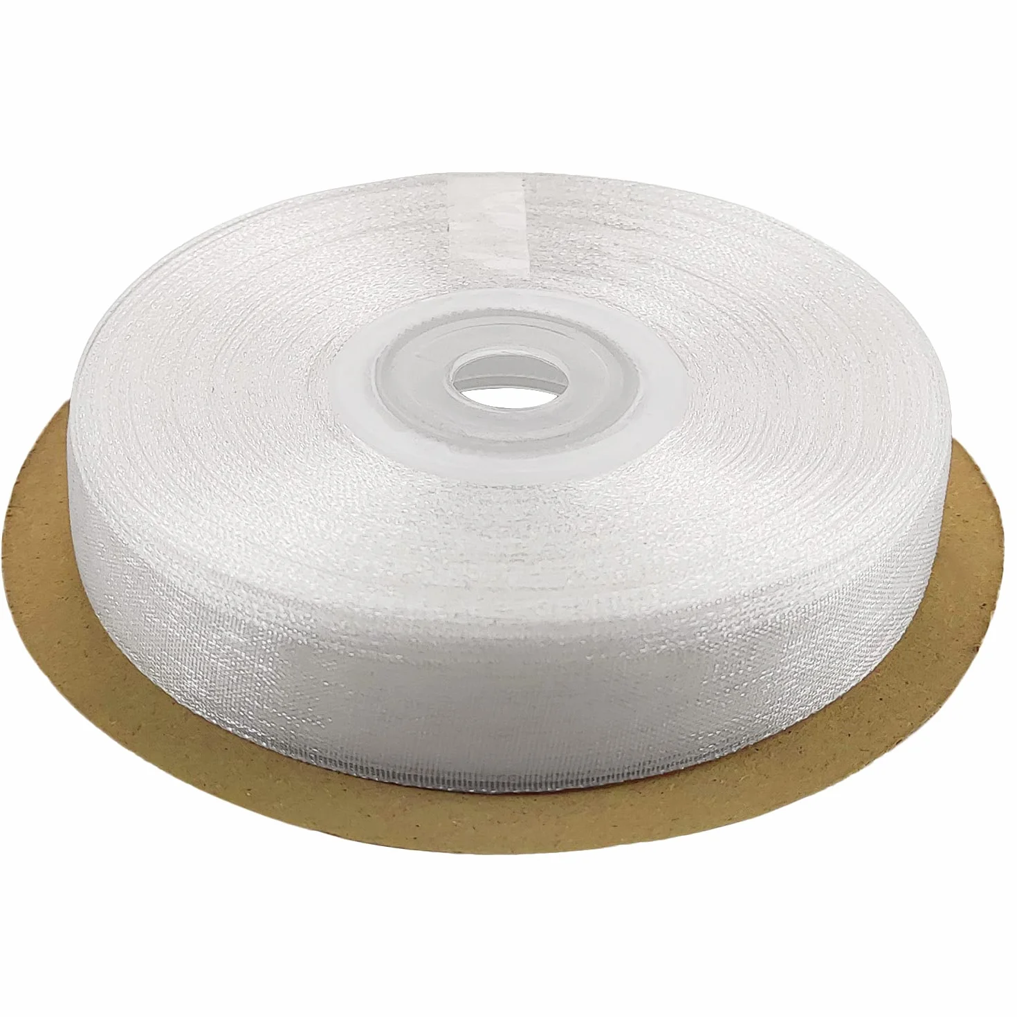 Netuno ruban satin organza 12mm x 32m blanc décoratif cadeau mariage