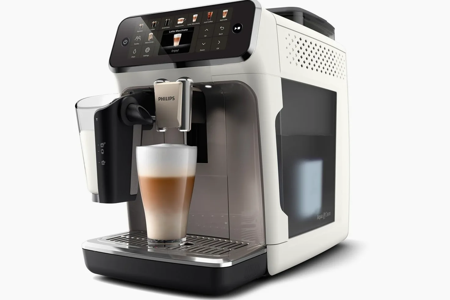 PHILIPS 5500 EP5545/70 Machine à expresso automatique, 1,8 l, 15 bar, blanc