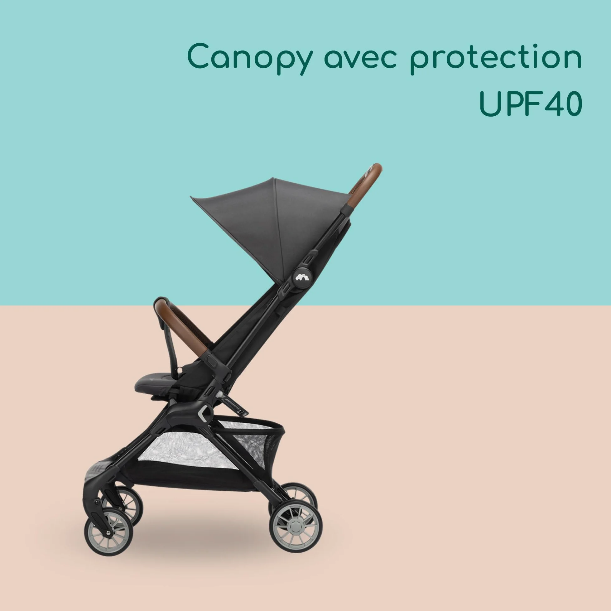 Bebeconfort Zephir poussette bébé compacte 0-4 ans 22 kg légère 5.6 kg voyage cabine siège inclinable panier Mineral Graphite