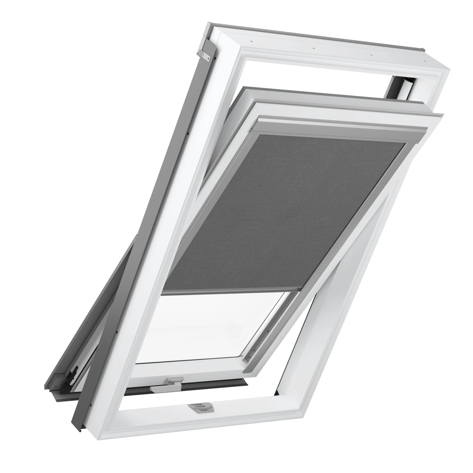 Store Occultant pour Fenêtre de Toit - Store pour Fenêtre de Toit - Compatible avec VELUX MK08 : GFL, GGL, GGU, GHL, GHU, GLL, GLU, GPL, GPU, GTL, GTN, GZL, VTL - 78x140 cm - Gris