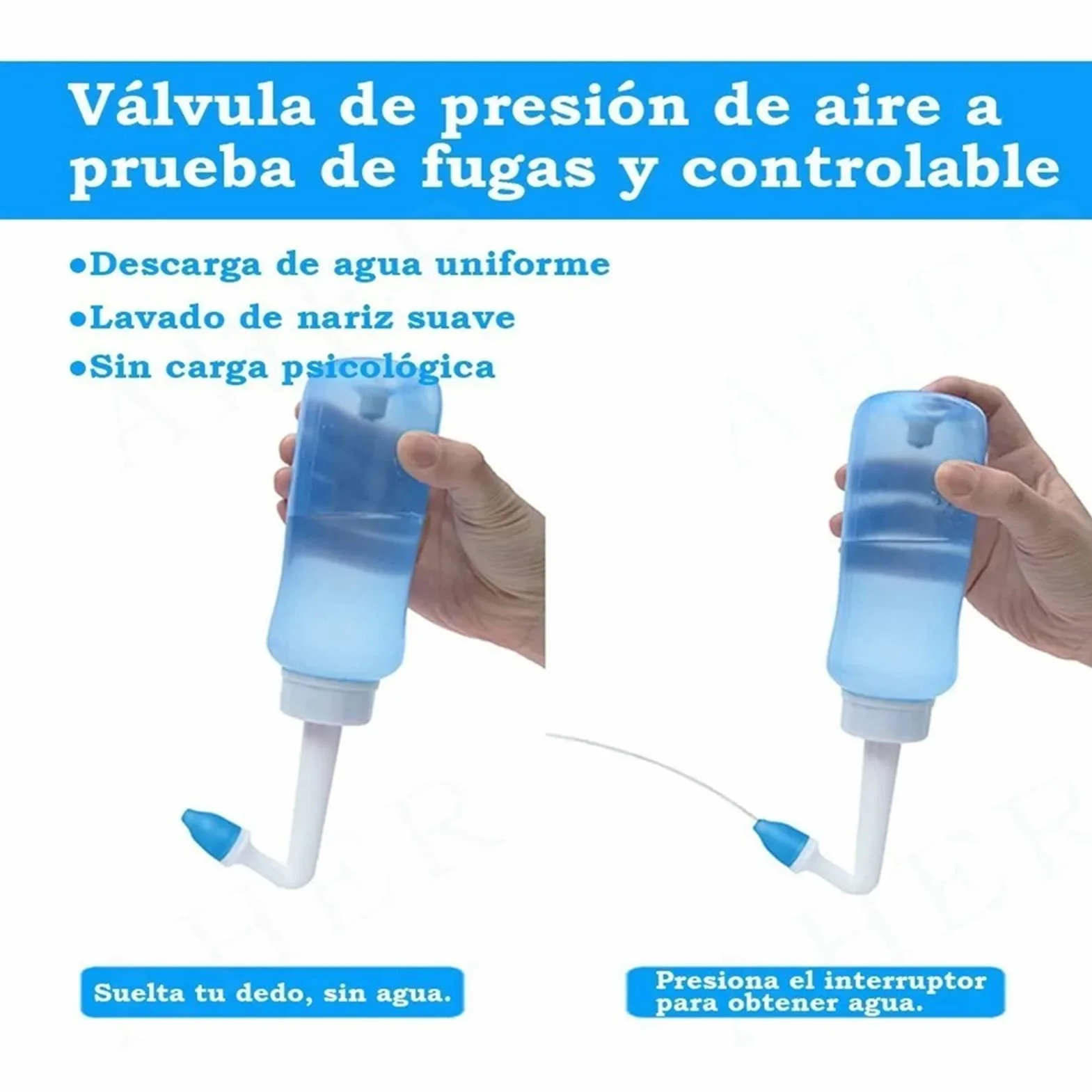 Kit de Rinçage Nasal Neti Pot 300 ml Qualité Alimentaire pour Enfants Adultes