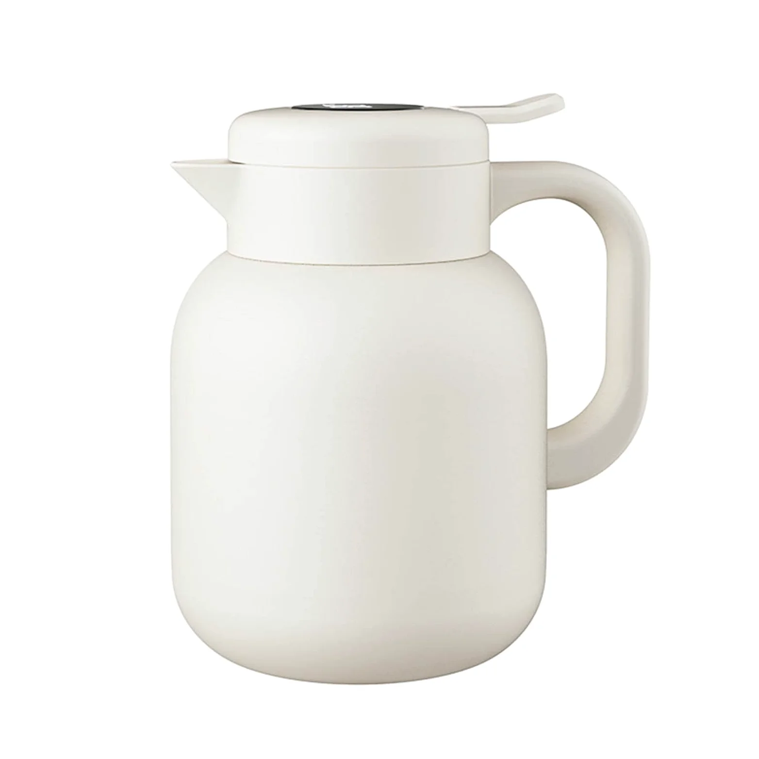 Mug Isotherme Gourde Gourde Isotherme Bouteille Isotherme Flasques Inox Café Sport Carafe Séparation Du Thé Ménager (1L,White)