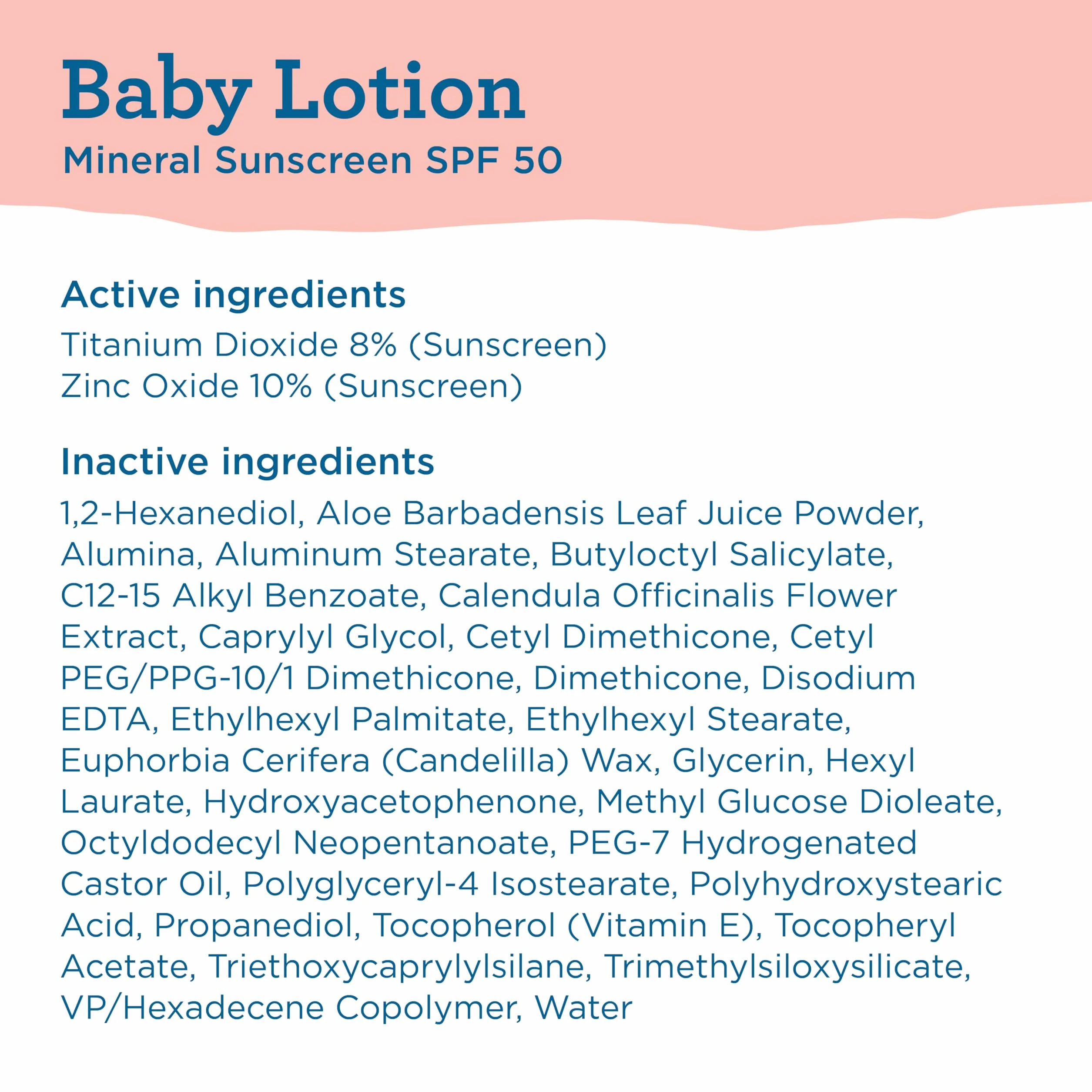 Blue Lizard BABY Crème solaire minérale SPF 50+ oxyde de zinc protection UVA/UVB résistante à l'eau tube 141,7 g