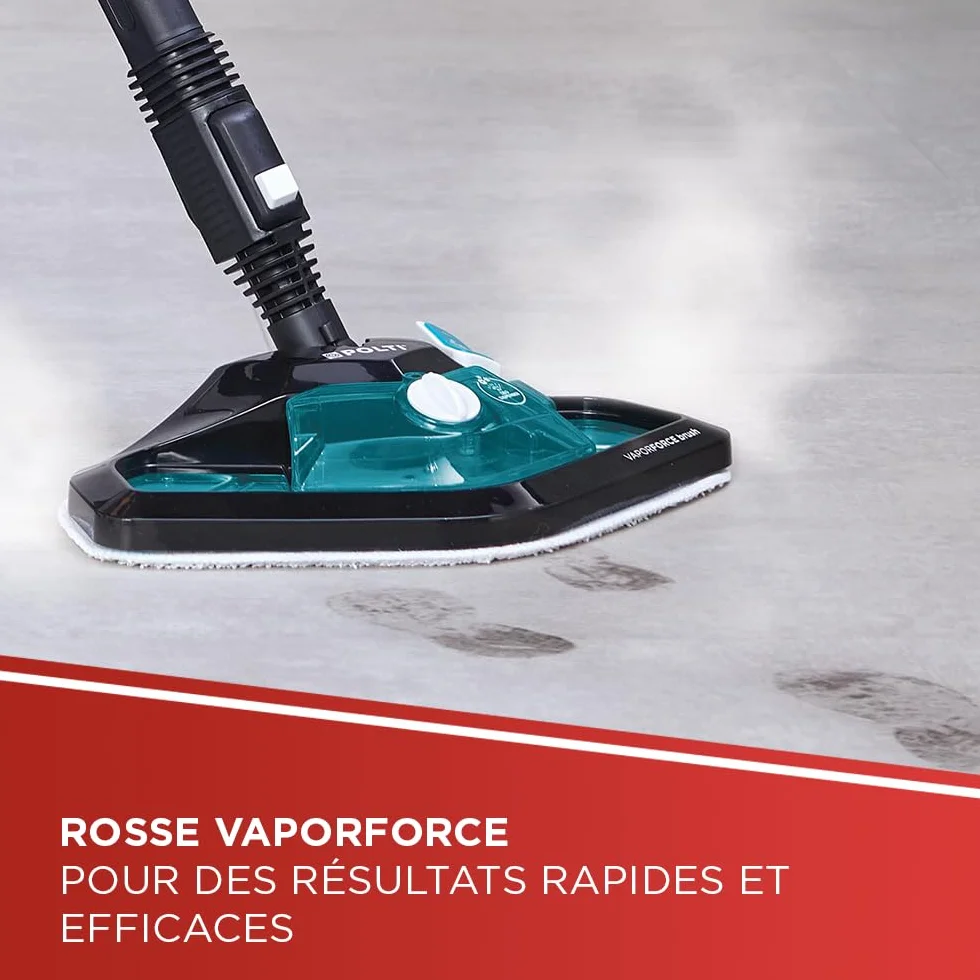 Polti Vaporetto Smart 100 T Nettoyeur Vapeur 4 Bars Autonomie Illimitée 9 Accessoires Blanc Turquoise