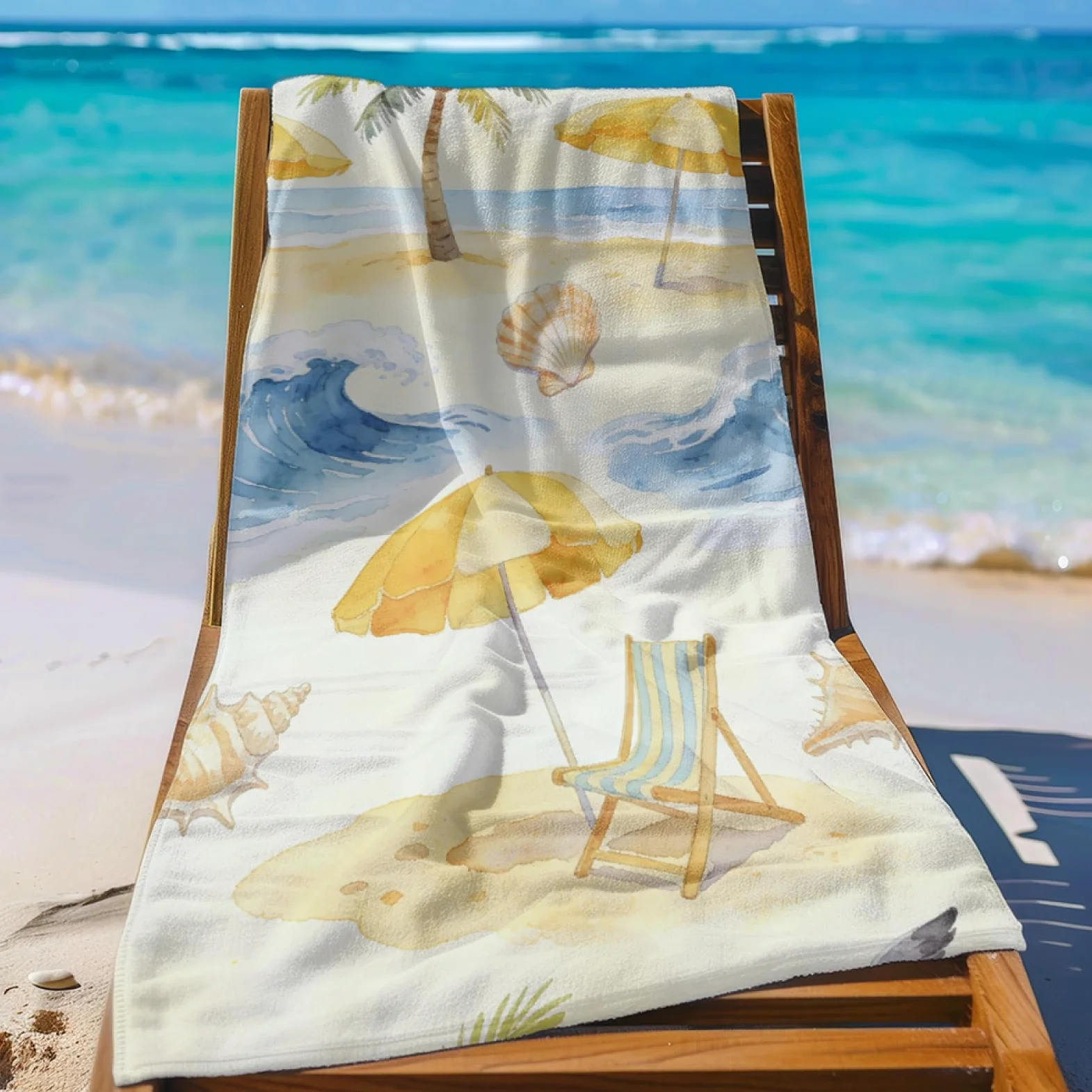 Tapis de Plage XXL Anti Sable Parapluie Jaune Serviette Piscine Adulte,Natte De Plage Pliable, Voyage Accessoires De Plage Camping,Serviette de Bain Personnalisée