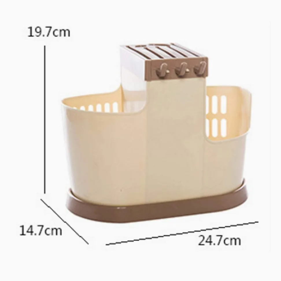 Bloc de rangement pour couteaux de cuisine, support pour couteaux uniquement, boîte multifonction pour ustensiles (cuillères, baguettes, fourchettes), rangement pour couverts, support en plastiqu