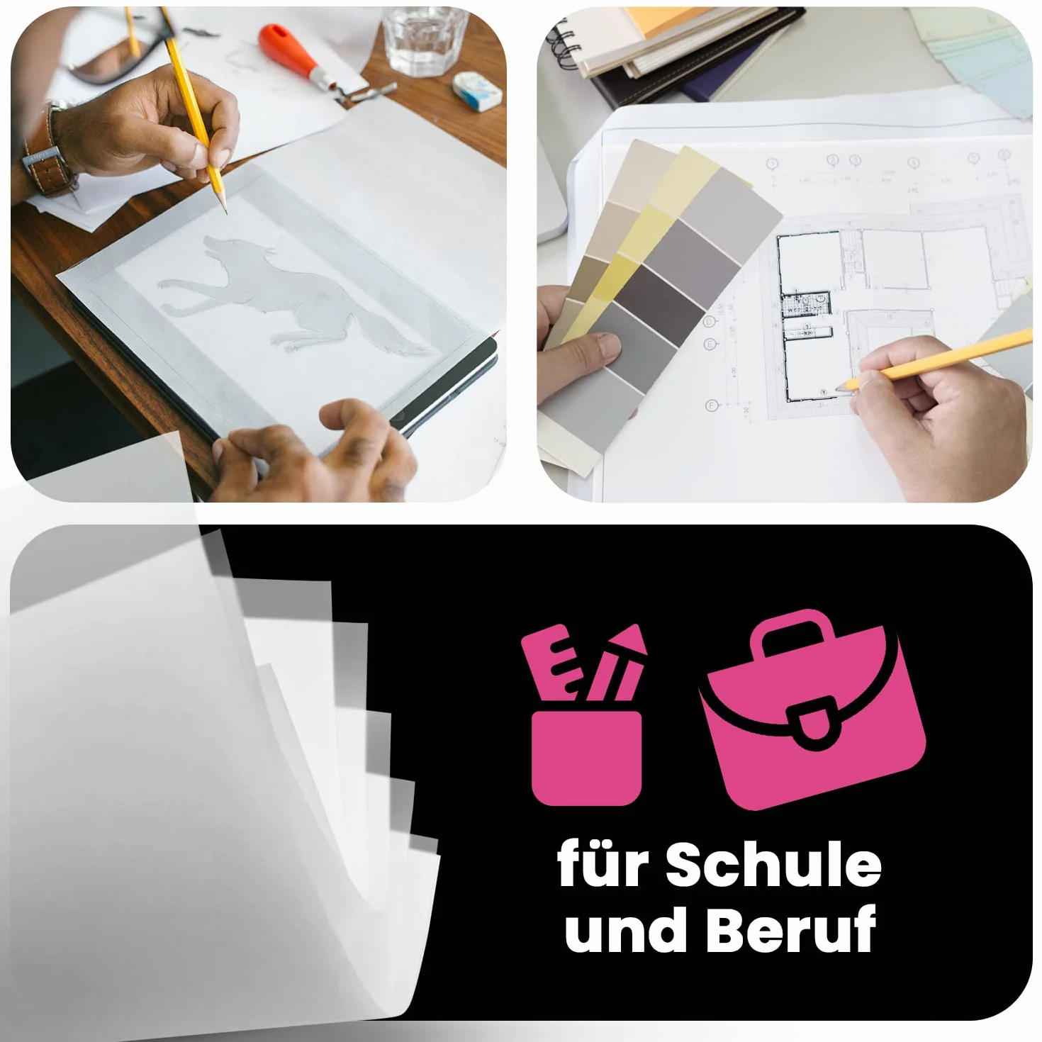 Papier calque A4 210 x 297 mm 100g imprimable Netuno 10 feuilles