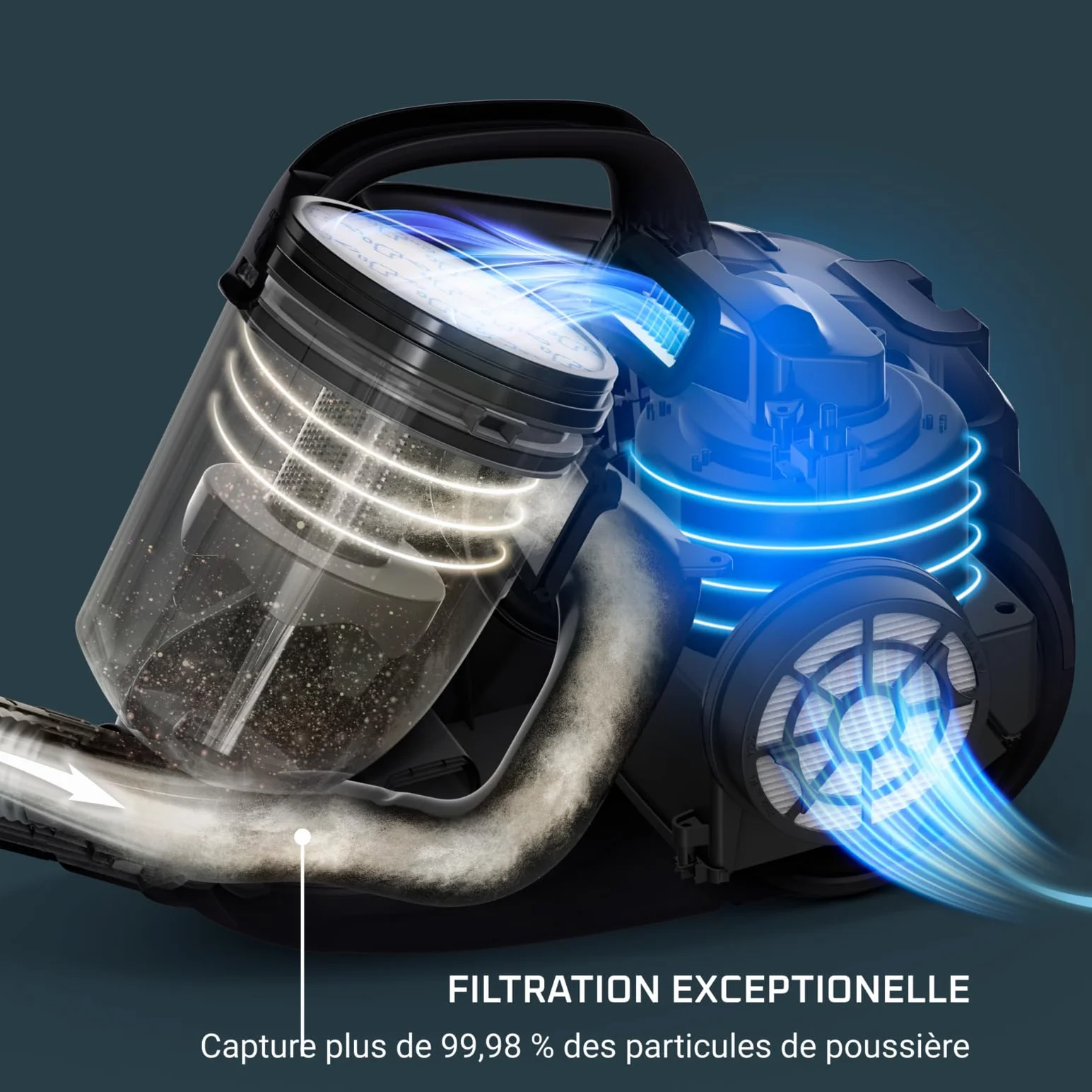 Rowenta Aspirateur sans Sac 900 W Swift Power Cyclonic Blanc RO2917EA