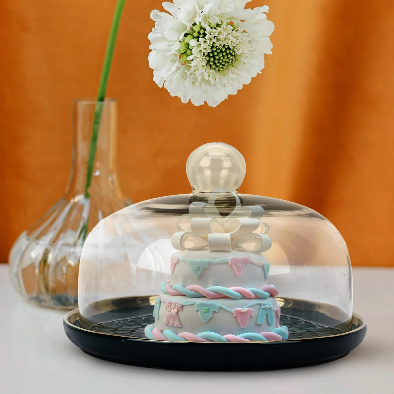 1 Jeu Présentoir à Gâteaux Présentoir à Desserts Plats Blancs Couverture De Présentation De Gâteau Couverture De Gâteau De Rond Serveurs Macaron Céramique Disque De Stockage