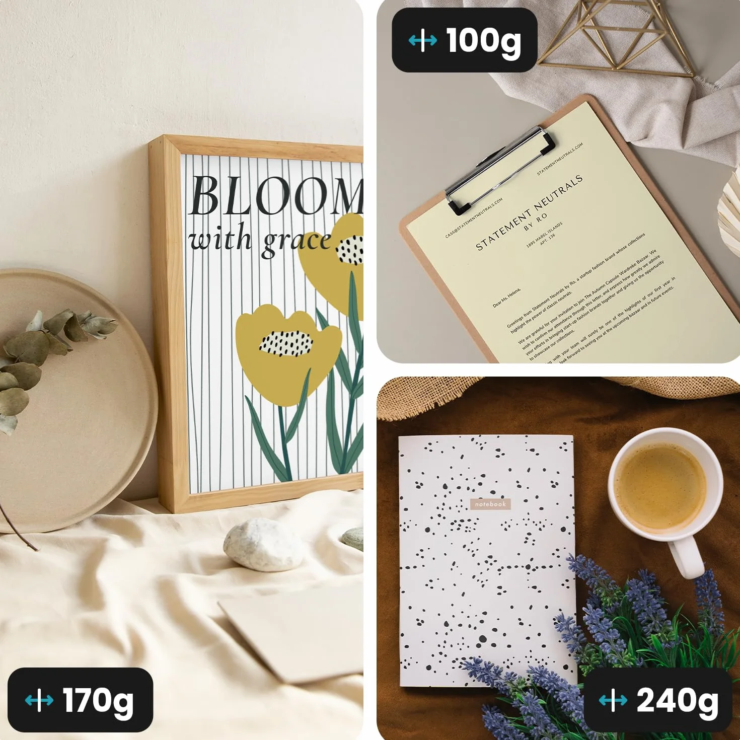 Papier cartonné ivoire A4 210 x 297 mm 100g Lessebo Smooth Ivory imprimable