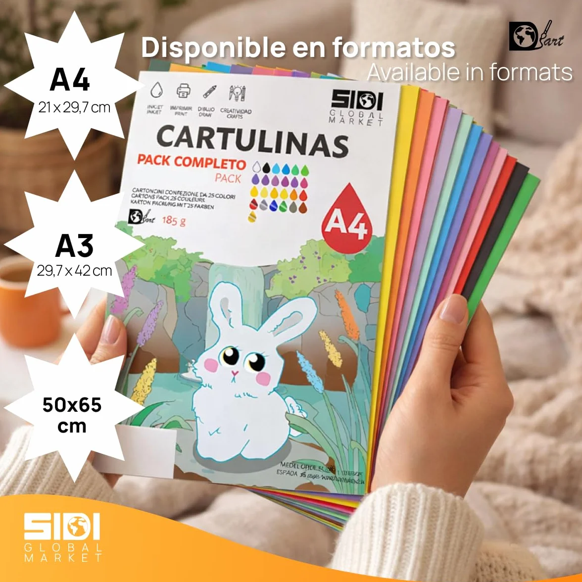 SIDI Papier cartonné A4 Fuchsia 185 g pour Scrapbooking et imprimante jet d'encre et laser