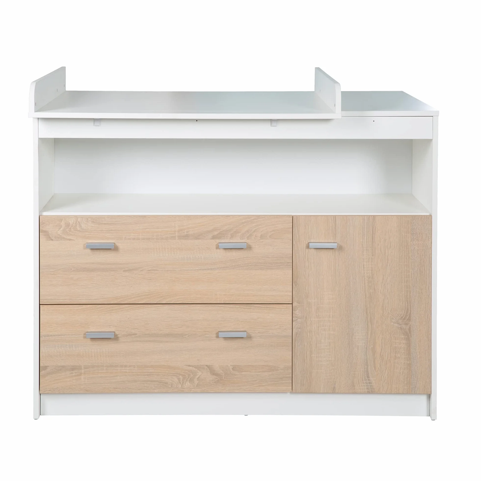 roba Chambre Bébé Duo Gabriella Lit Évolutif 70 x 140 cm Commode à Langer Meubles Certifiés EPH Blanc Décor Bois