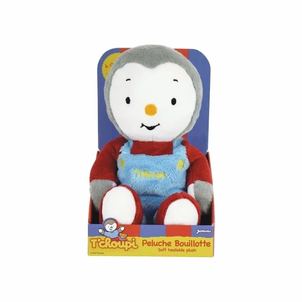 T'CHOUPI Peluche Bouillotte 21 cm avec Micro Perles d'Argile Bébé Multicolore