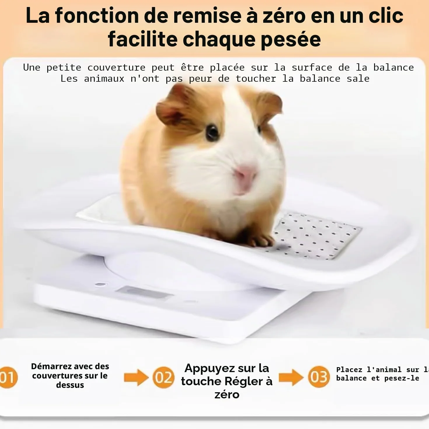 Nizirioo Balance numérique pour animaux de compagnie 15 kg précision ± 1 gramme Bol amovible