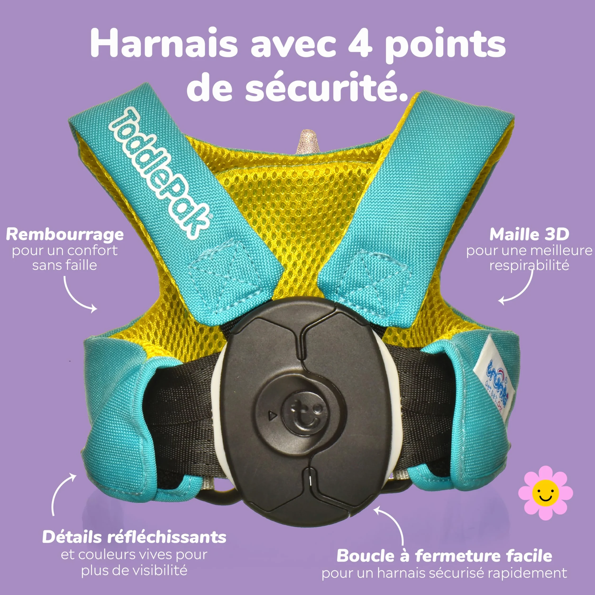 Trunki ToddlePak Harnais Enfants Marche Bébé Sécurité Licorne Turquoise
