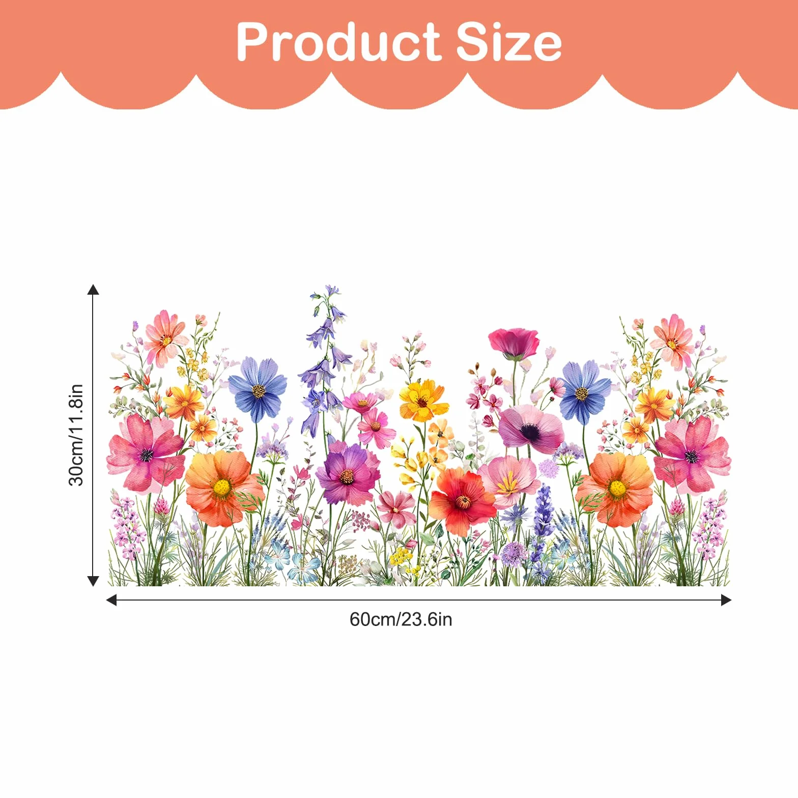Tanlaby Autocollants Fenetre Fleurs Printemps Anti-Collision Réutilisables Statiques Double Face