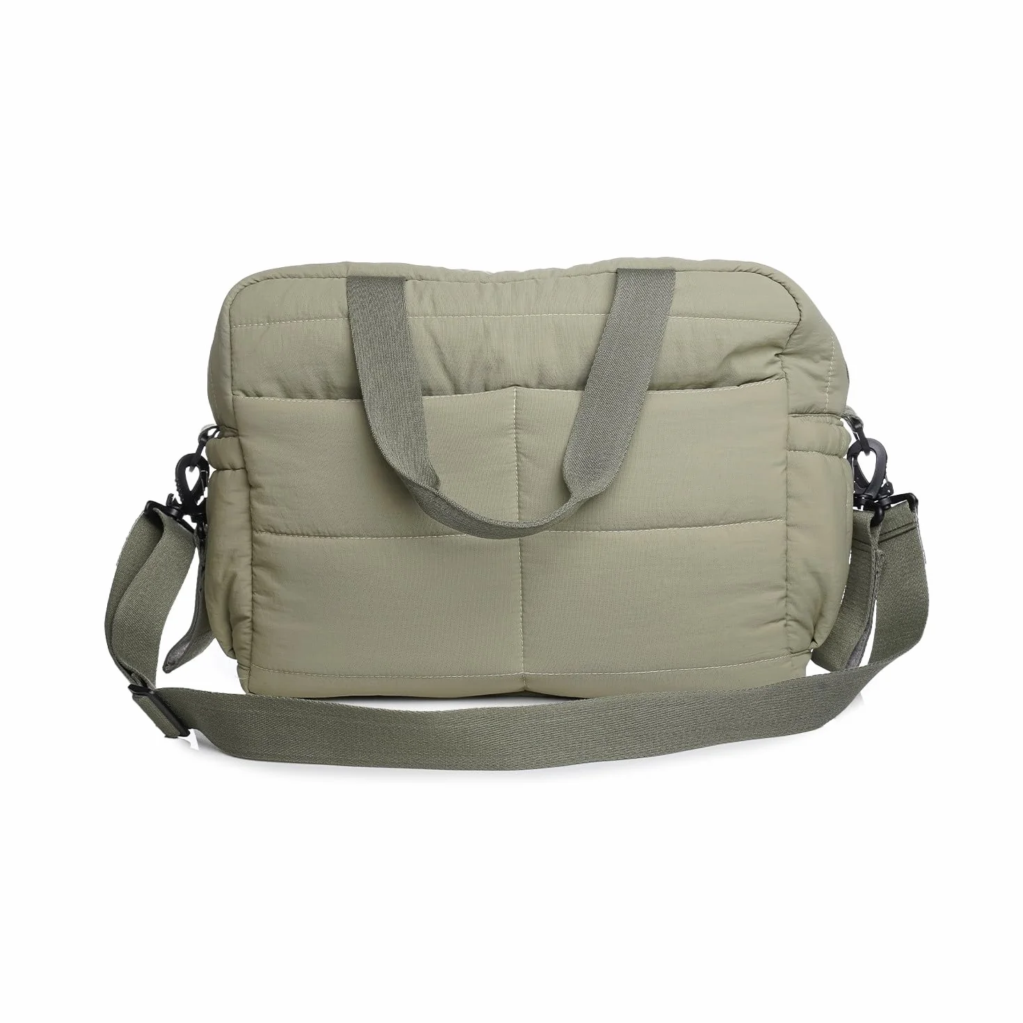Thermobaby Sac à langer Matelassé PLUMEA Vert Cactus avec Matelas à langer