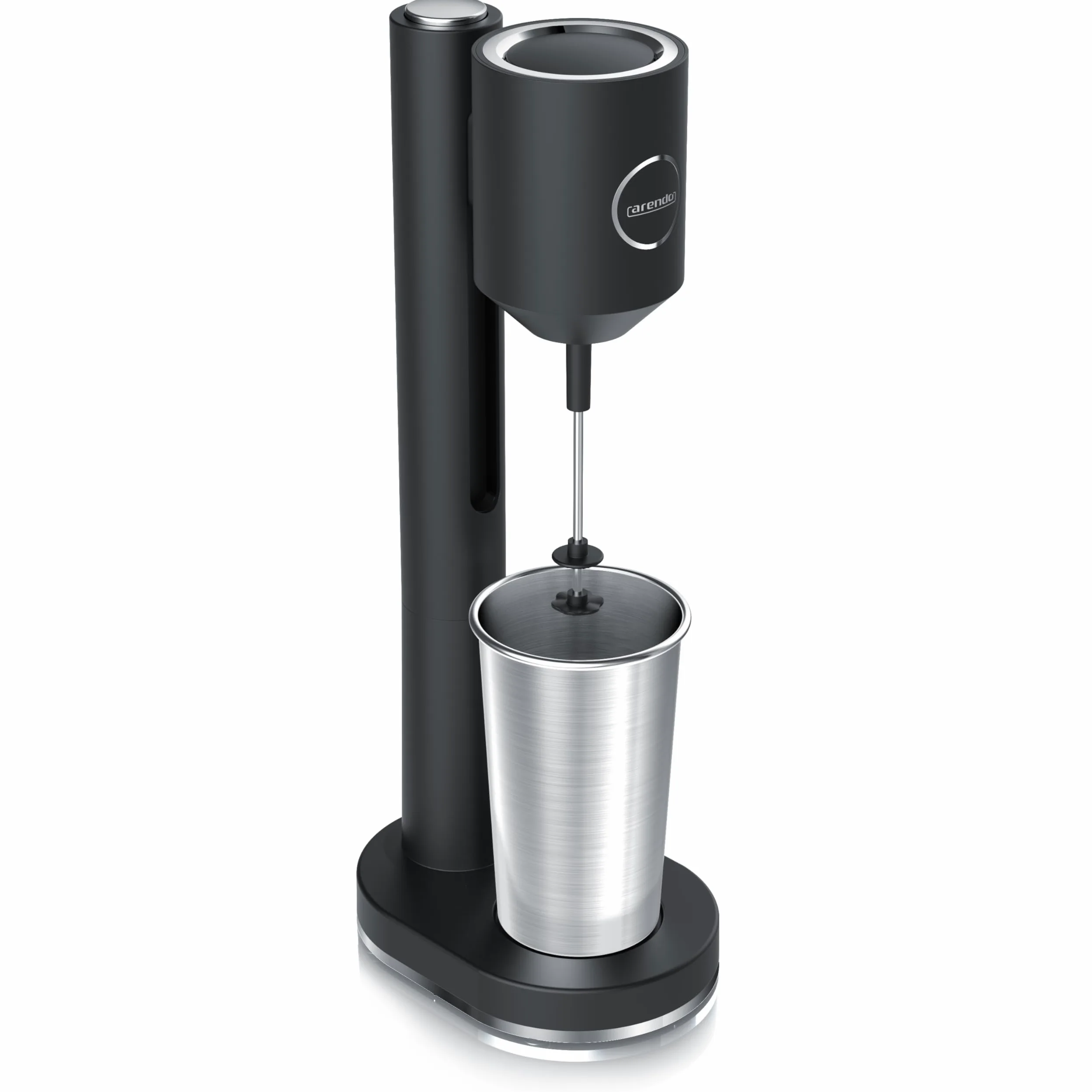 Arendo - Mixeur à Boissons et Milkshakes avec Gobelet en Inox 500 ml/250 ml - 100W, 22 000 tr/min, 2 Vitesses, Double Fouet