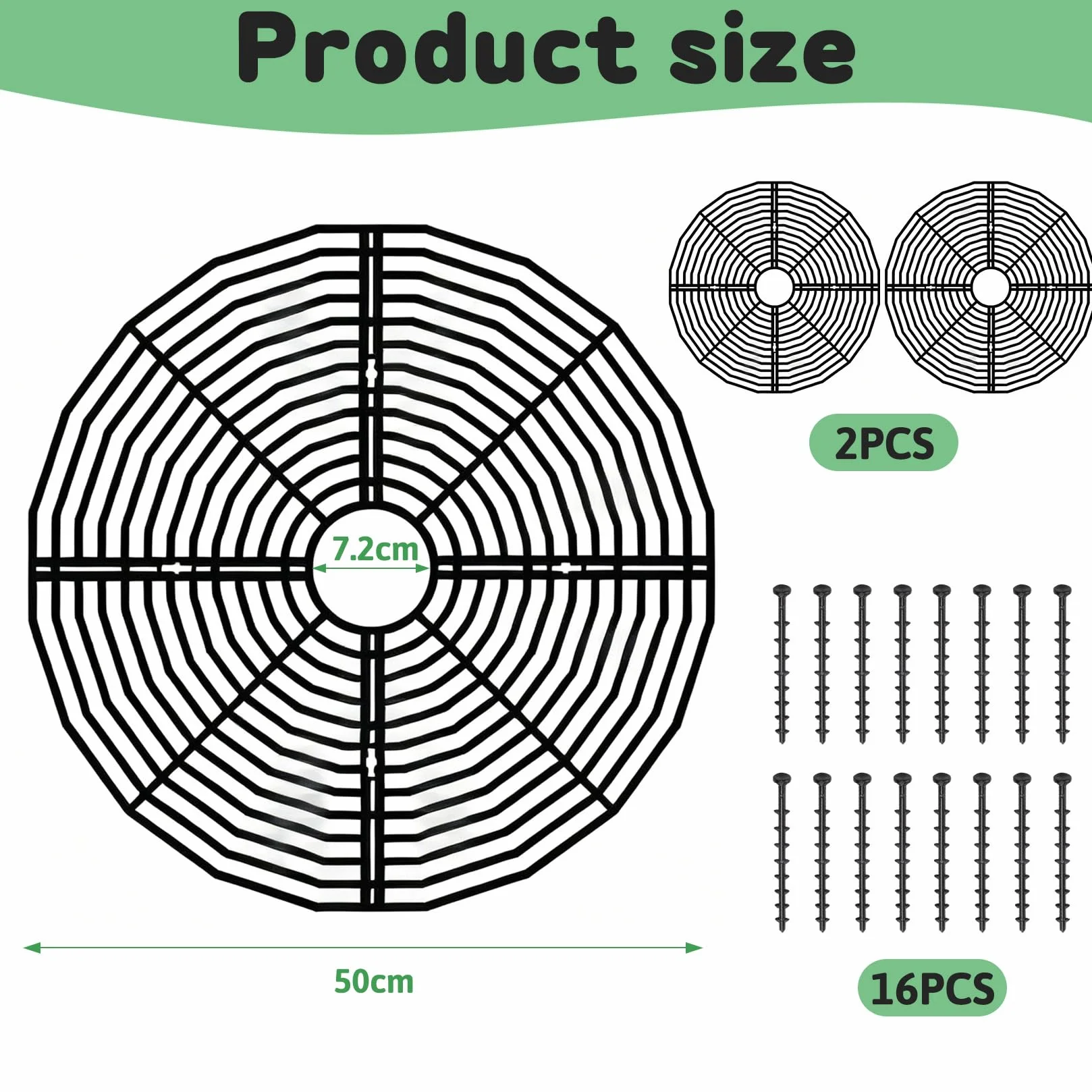 Lot de 2 grilles de protection pour pot de fleurs 50 cm protection plantes chat non toxiques