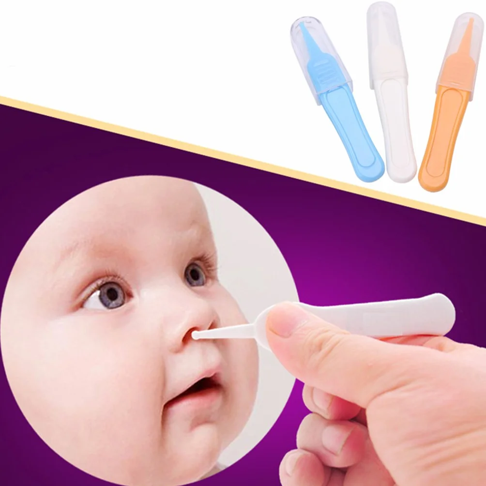Pince à épiler de sécurité visible pour nettoyage oreilles nez nombril - Rose