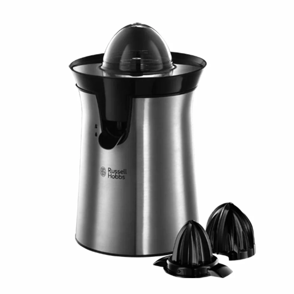 Russell Hobbs Presse Agrumes Electrique Classic Inox brossé 2 Sens Rotation 2 Cônes Interchangeables sans BPA 22760-56