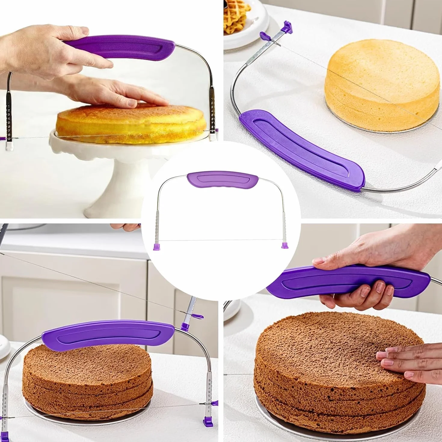 Coupe-Gâteau Réglable Dentelé pour Couches Uniformes