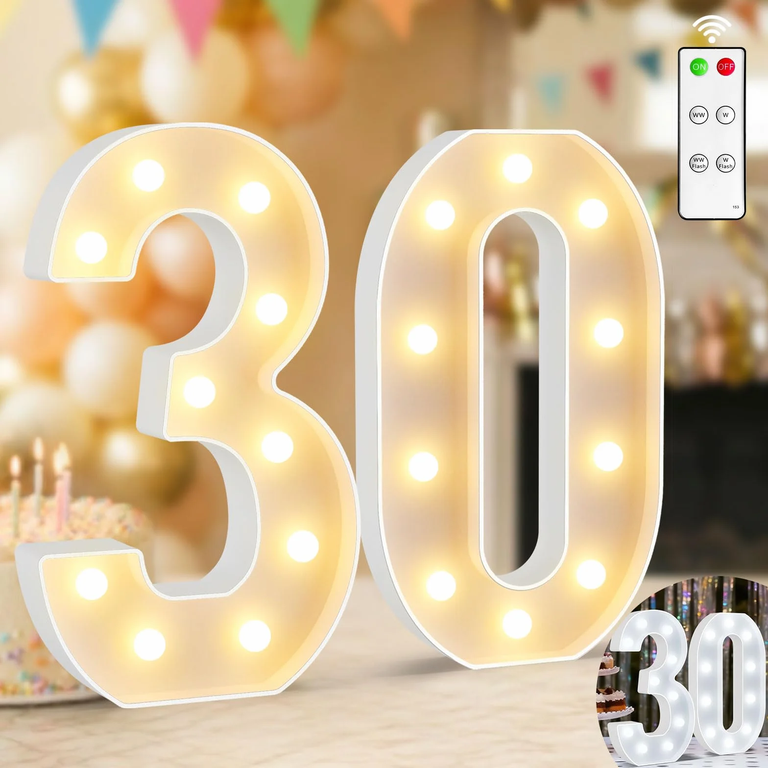 Chiffres LED lumineux 30