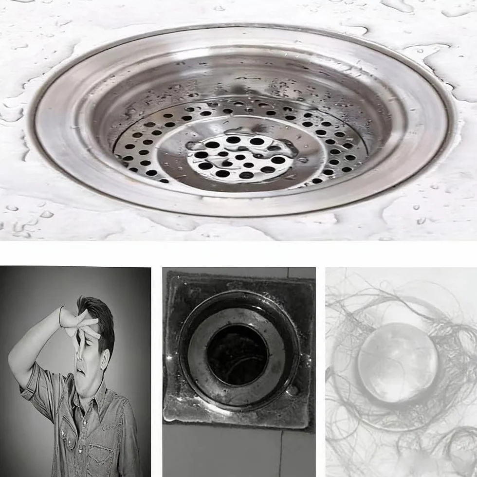 Filtre évier cuisine acier inoxydable anti-obstruction 2 pièces