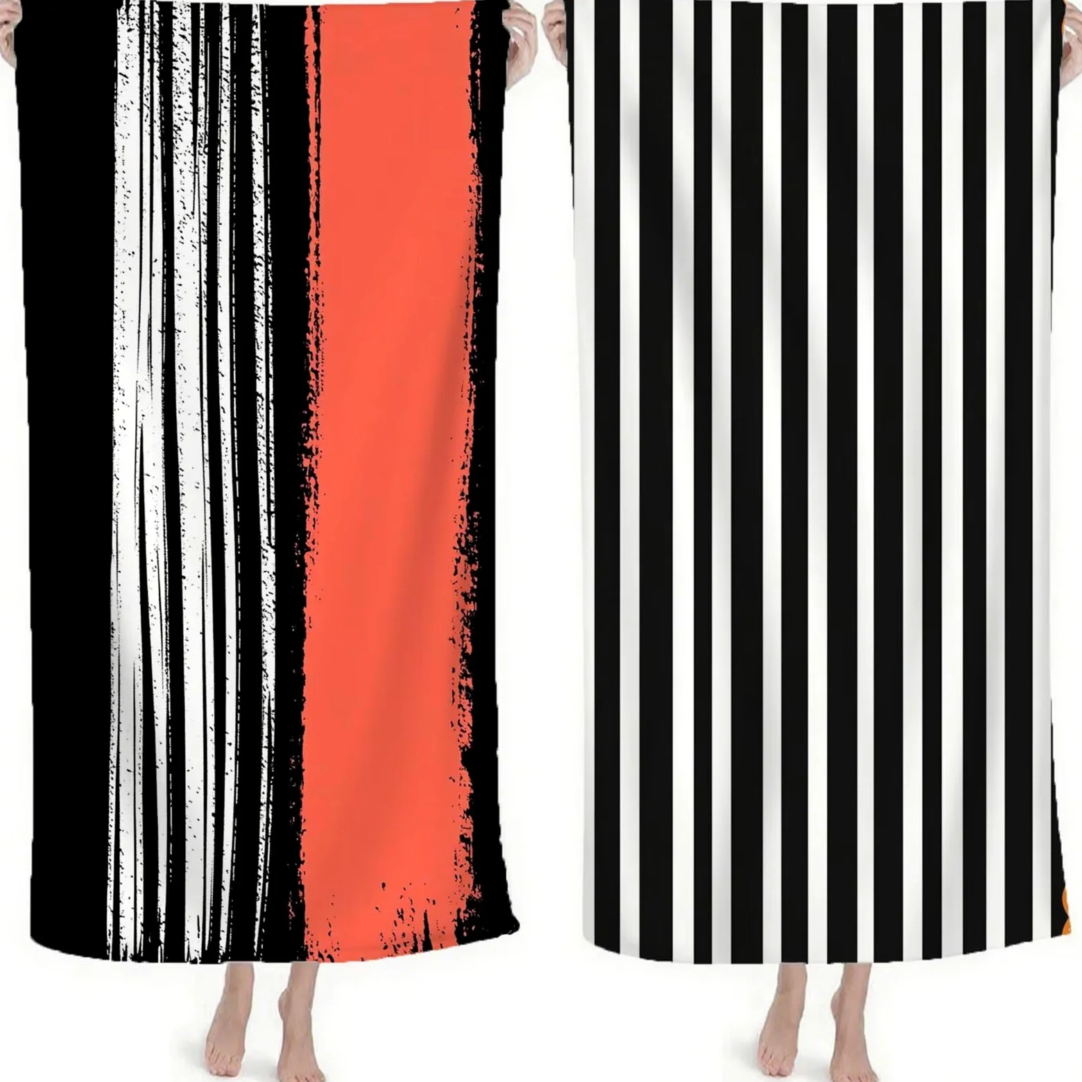 Serviette de Plage XXL 220x100 cm Anti Sable et Séchage Rapide Microfibre Drap de Plage Serviette de Bain Grande Taille Drap de Bain pour Homme Femme Voyages Natation Camping Pique Nique Orange S-630