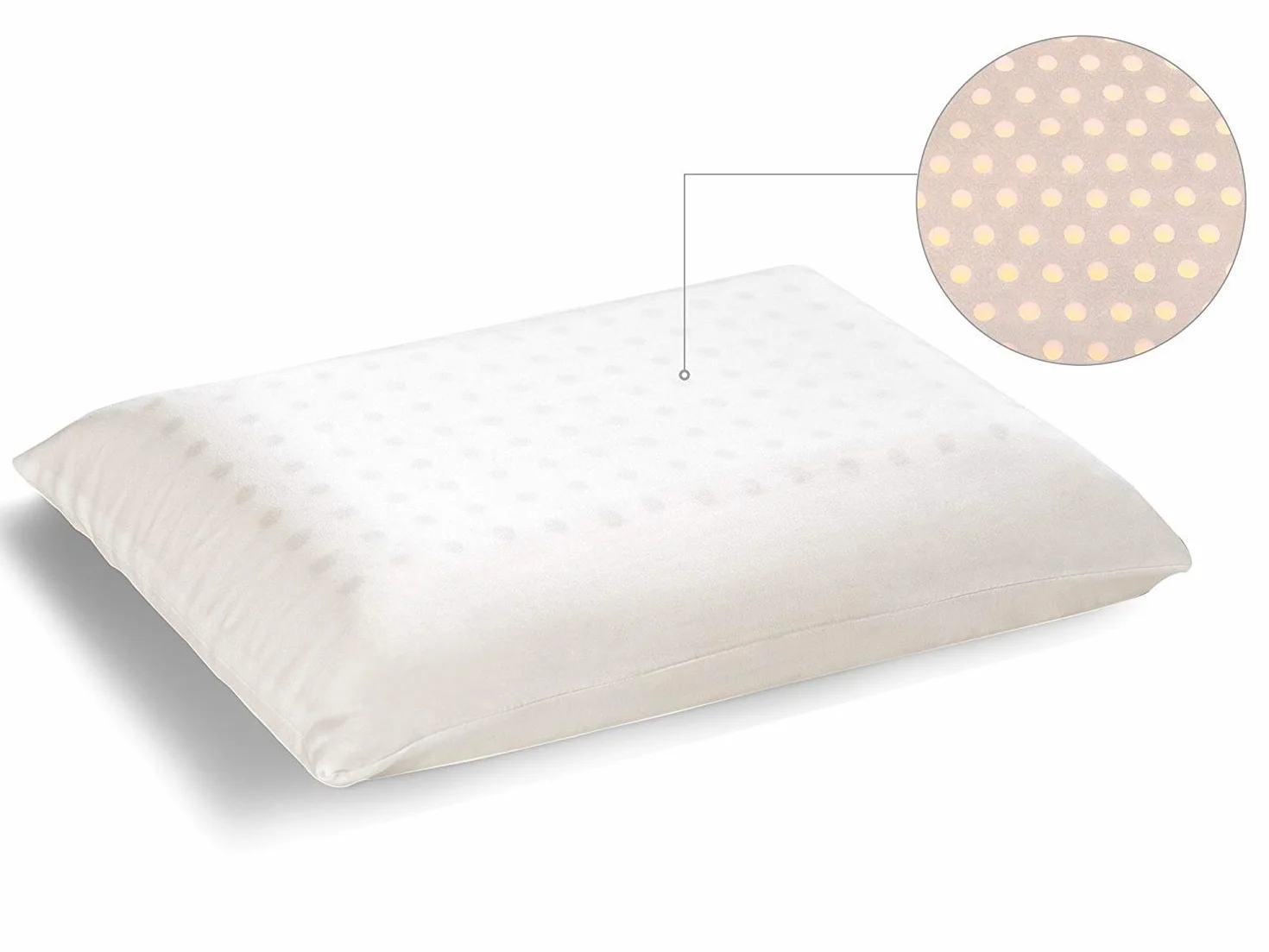 Oreiller Latex Naturel BÉBÉ 30x40 cm Antiallergique Hypoallergénique Housse Amovible Coton