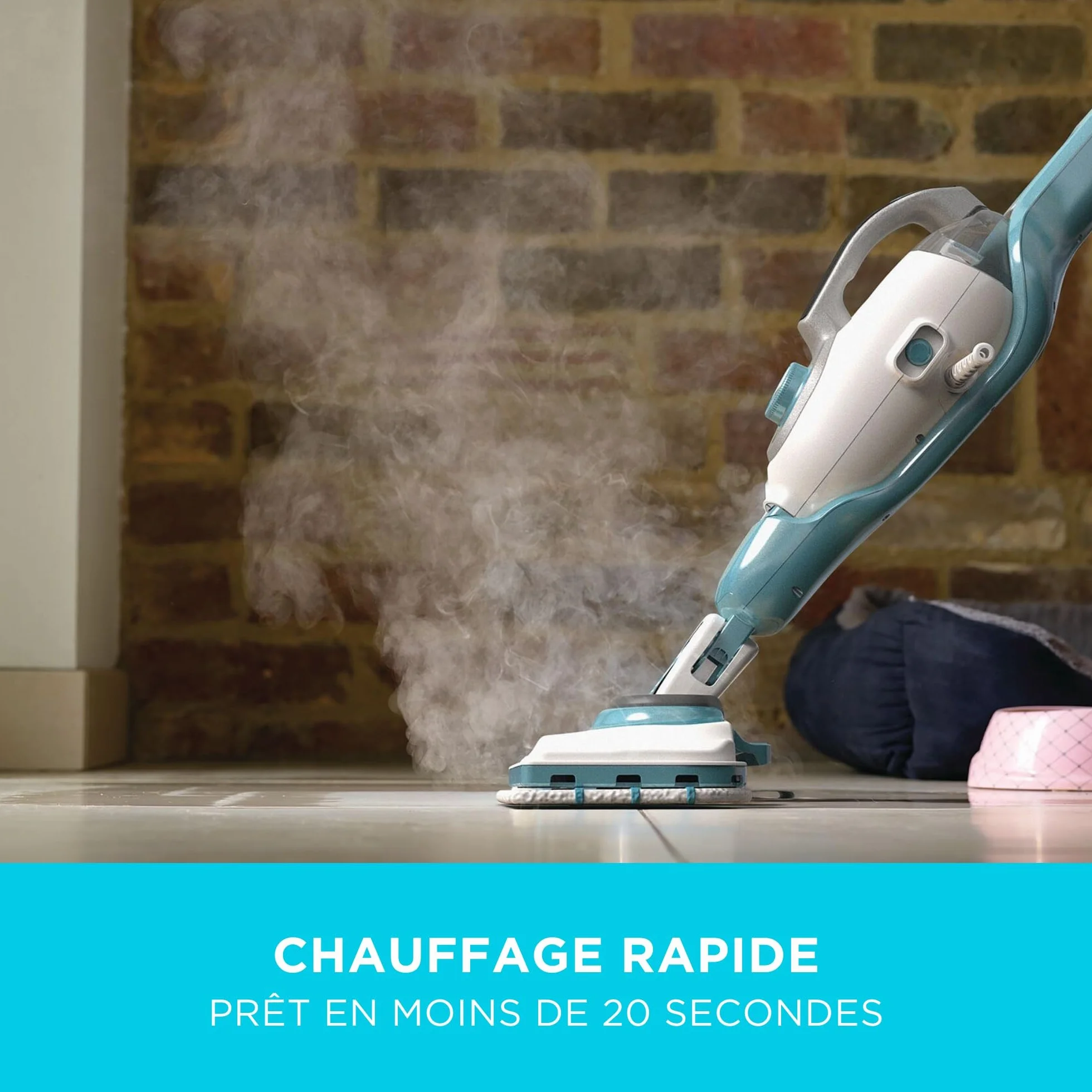 BLACK+DECKER Vadrouille à vapeur 2-en-1 SteaMitt 11 accessoires BHSM166DSM-QS