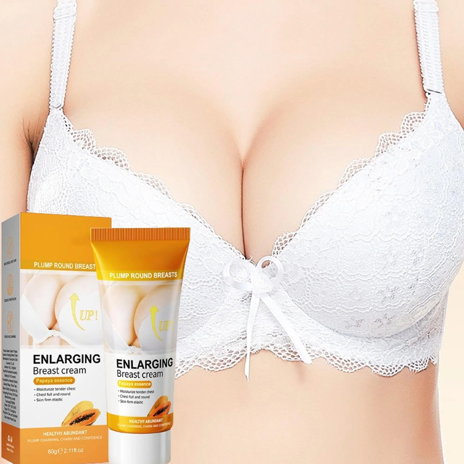 Crème Volume Poitrine Augmentation Mammaire Agrandissement Seins Papaye Noix de Coco 60g