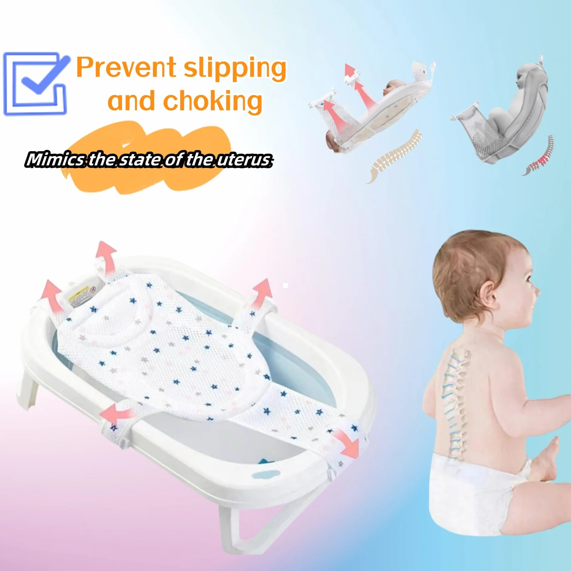 Siège de Bain pour Bébé, Tapis de Bain, Coussin Antidérapant, Accessoire de Bain