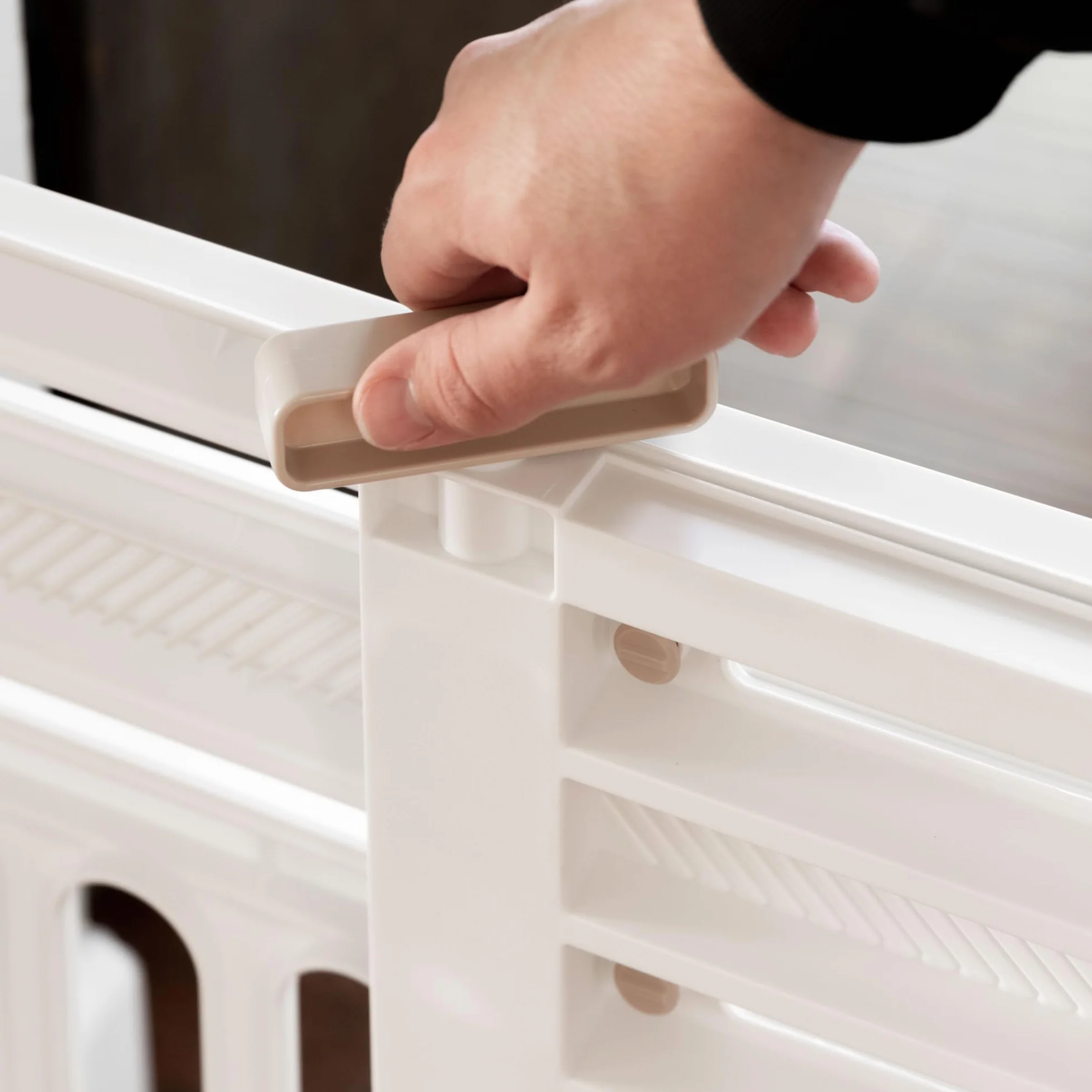 Iris Ohyama Barrière de sécurité sans perçage extensible 61-100 cm PBR-600 Blanc