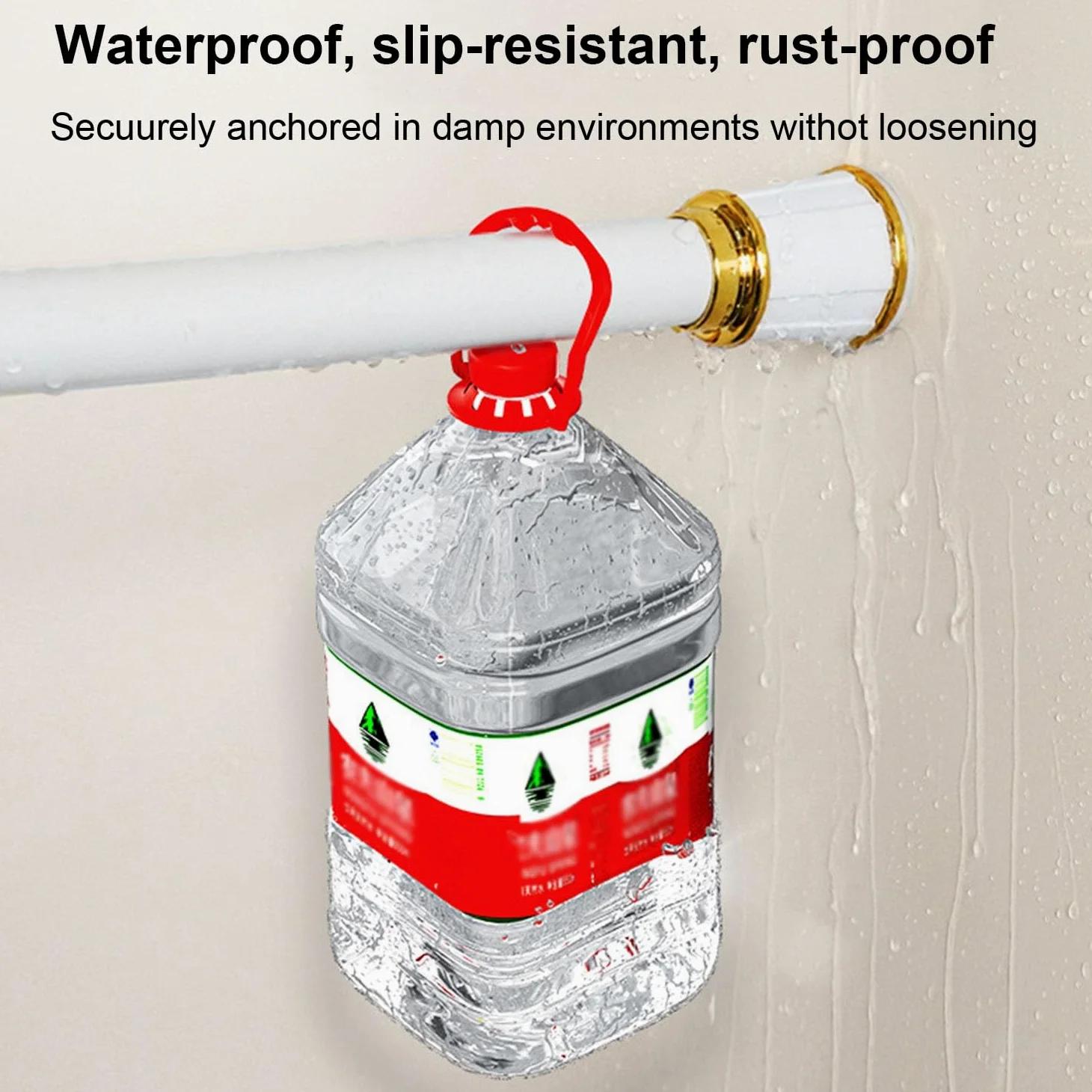 Tringle à rideau télescopique réglable de 40 à 500 cm, robuste sans perçage, pour la maison, la chambre, la salle de bain, le balcon (blanc, 1,6 m à 2,5 m)