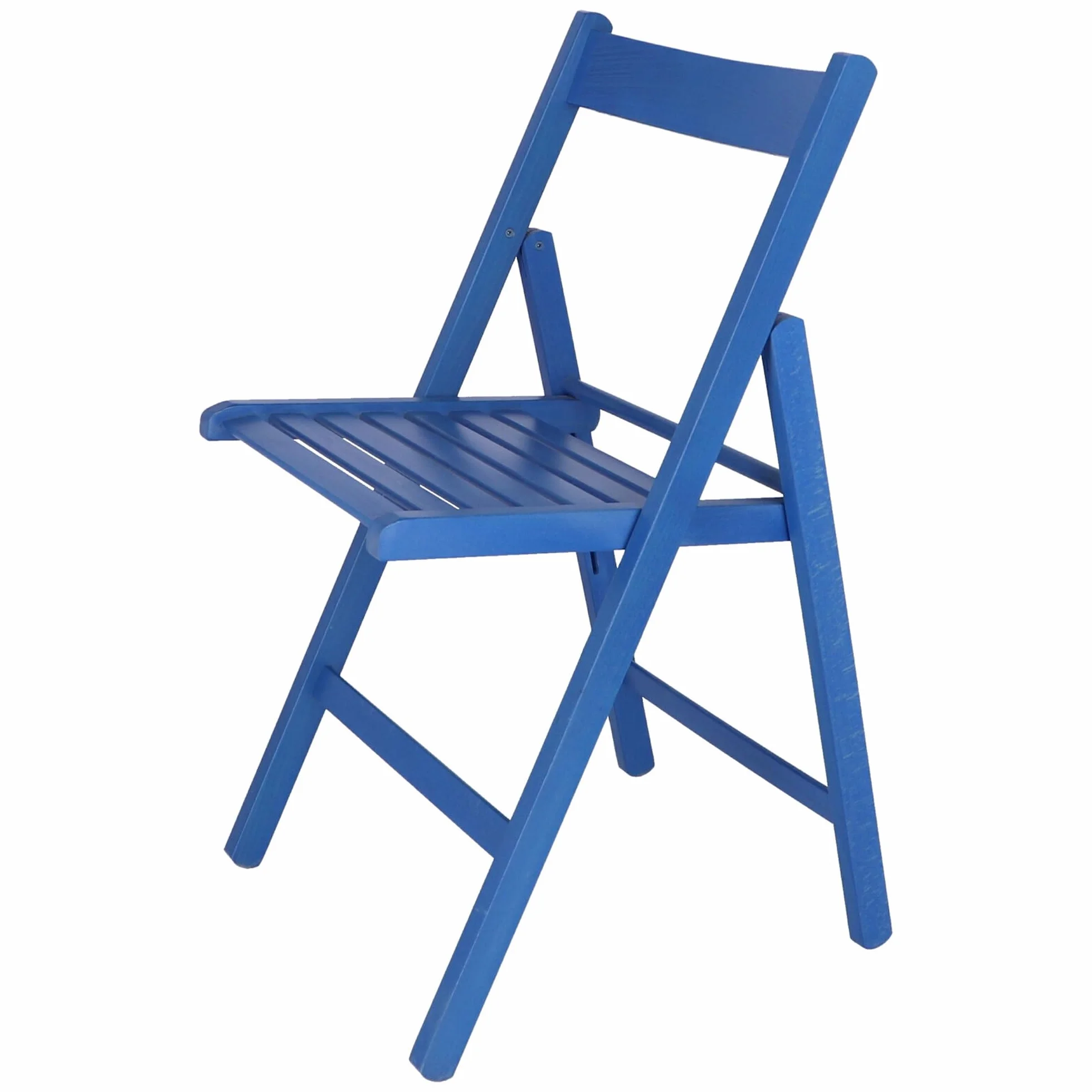 Mueblear 19015 Chaise Pliante Bas Bois Bleu 43 x 46 x 79 cm