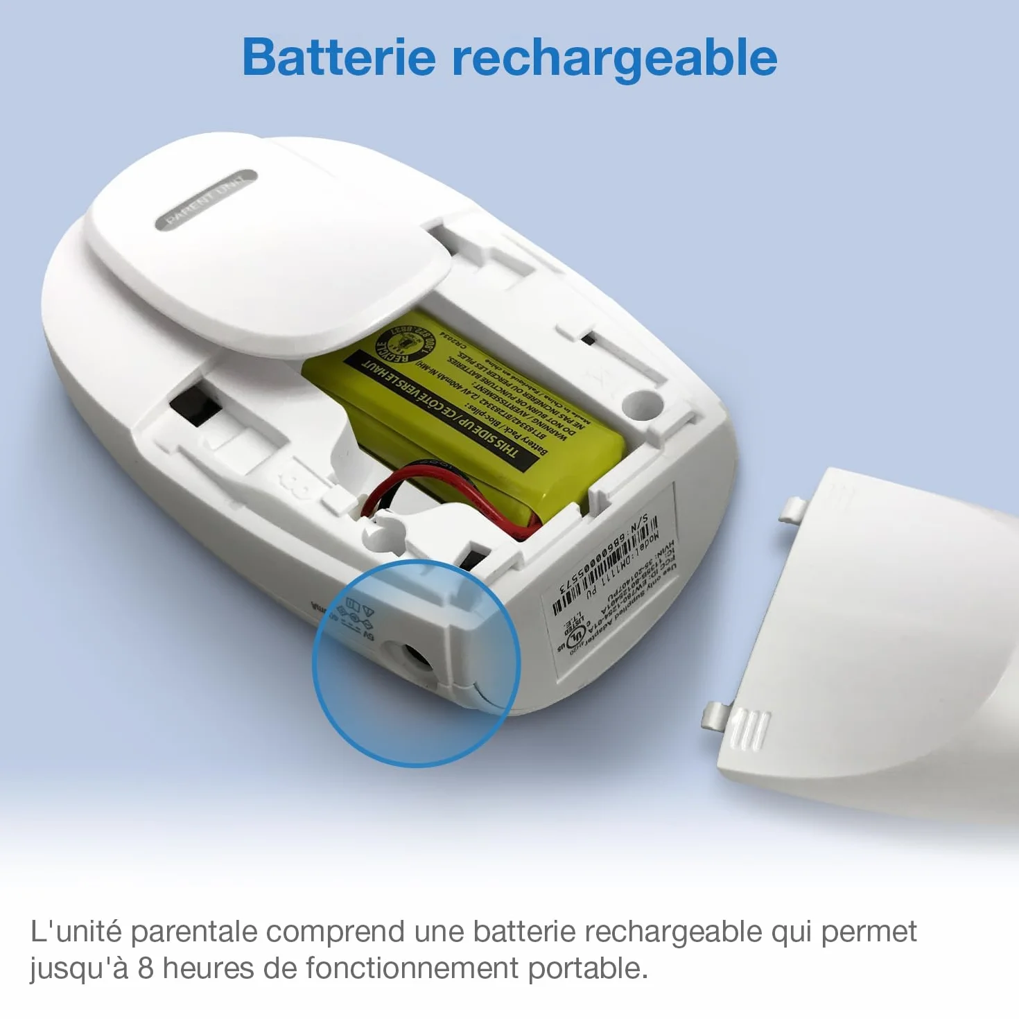 VTech DM1111 Babyphone Audio Numérique DECT avec Affichage du Niveau de Bruit et Clip Ceinture