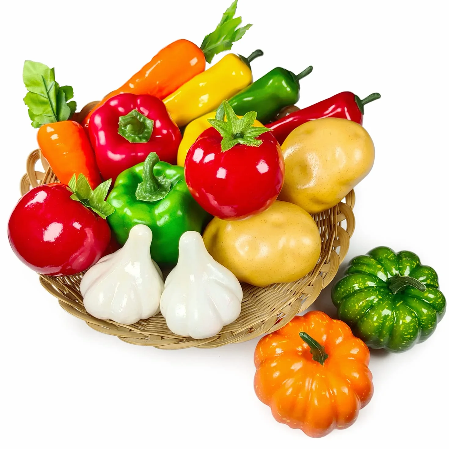 Lorigun 16 pièces Ensemble légumes artificiels Simulation décoration Cuisine réaliste