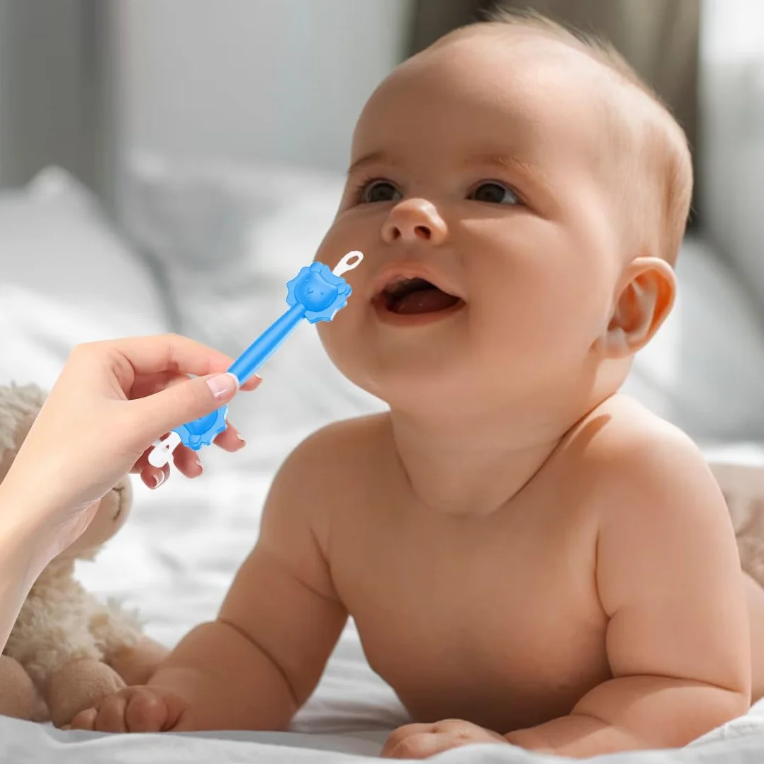 Kit de nettoyage nez-oreilles bébé, bâtonnet double embout + pince silicone